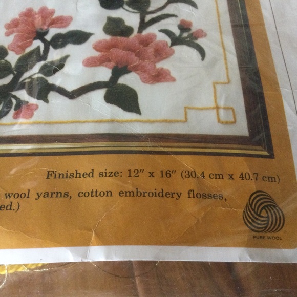 ✔️Vintage NIP Creative Circle Needlepoint 0332 Chinese Birds and Flowers - Picture 2 of 5